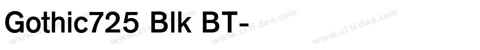 Gothic725 Blk BT字体转换